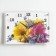 Carty clock is wall-mounted, interior "two flowers", silent, 25 x 35 cm