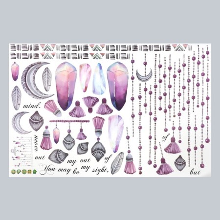 Sticker Plastic Interior color "Crystals and fringe" 60x90 cm-1