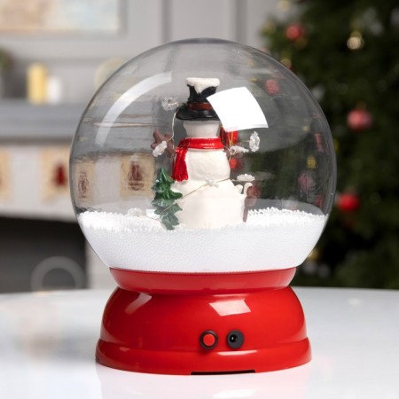 LED figure “Shard with a snowman” 21.5 × 26.5 × 21.5 cm, plastic, AAX3 batteries (not in the kit), USB, white glow-3
