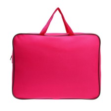 Folder with A4 handles, 360 x 270 x 80 mm, textile, inner pocket, pink 1sh48