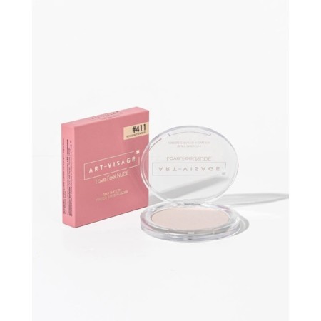 Facial powder Art-visage Love.Feel.nude, baked, tone 411 cold beige, 7 g-1