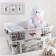 Storage container with the Venice lid, 50 l, 62.5 × 39 × 33 cm, on wheels, white color