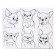 Picture on numbers on a canvas with a subframe "Bright bulldogs", 40 x 50 cm