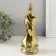 Ceramics candlestick for 1 candle "Buddha" d = 4 cm gold 8x11x22.5 cm