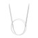 The knitting needles are circular, metal, 80 cm/4.5 mm