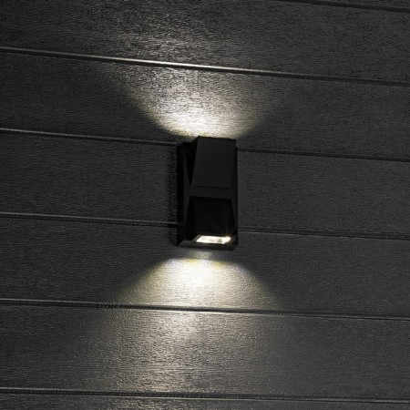 Lamp wall cover Duwi Nuovo 180x65x140mm plastic 4200K IP 54 Black 2 rays 990522-11