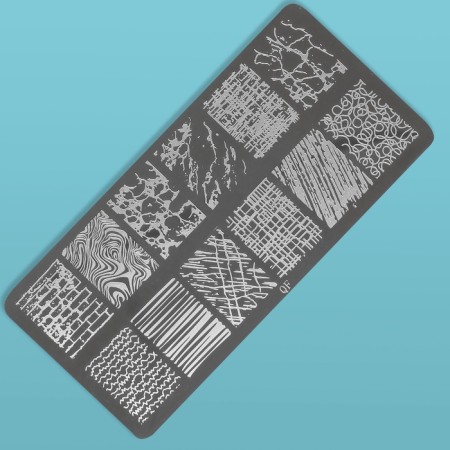 Stamping disk Metal "Lines", 12 × 6 cm-1