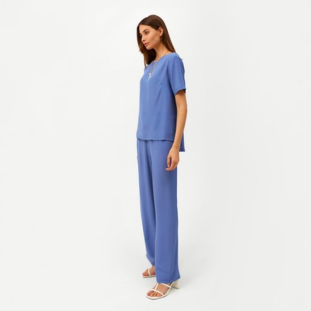 Women's costume (T -shirt, trousers) minku: enjoy Blue color, size 42-1