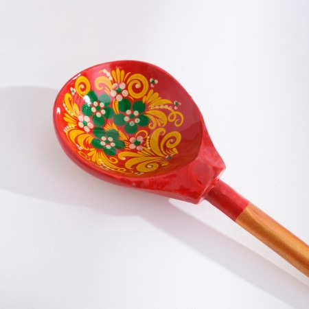 Spoon "rubella", salad, 6 × 21, Khokhloma-3