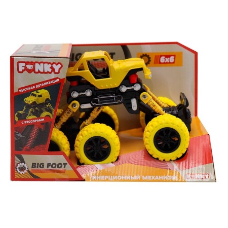 Inertial Funky Toys “SUV” machine, yellow color-2