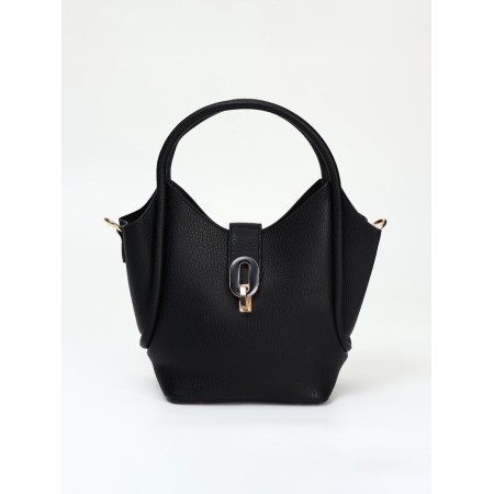 Bag Female Tout with zipper, black color-2