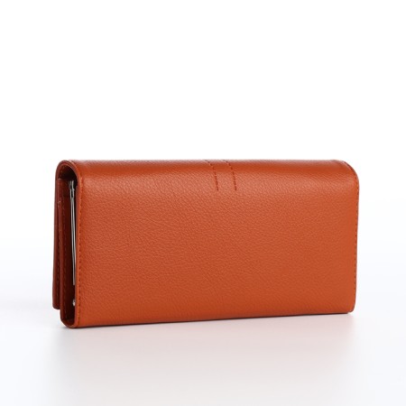 Women's wallet on a magnet, orange color-1