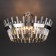 STECCATO chandelier, 8x60W E14, Nickel color
