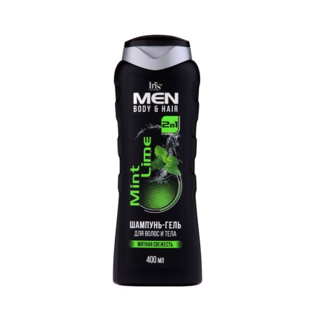 Hair and body shampoo Iris Cosmetic Min Mint Lime, 400 ml