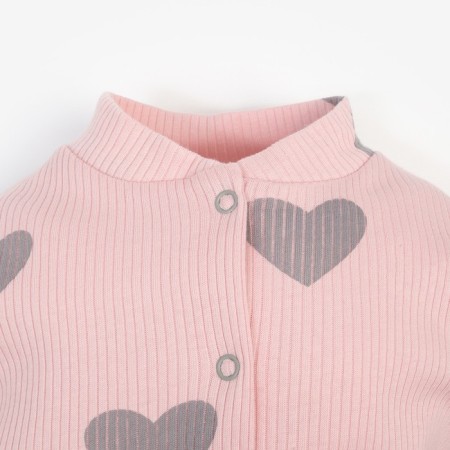 Combineson crumb I “hearts”, height 80-86 cm, pink color-2