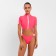 Separate Minaku swimsuit with a zipper, pink color, size 46