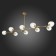 Suspended EVOLUCE lamp. Sle154823-09. Rametto. 9x40 watts, E27, 233x82x33 cm, golden color