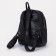 Women's backpack made of artificial leather with lightning, black color