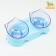 Plastic bowls on a blue stand 30 x 15.5 x 12 cm transparent