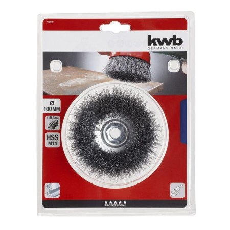 Cup brush KWB, D = 100 mm, wire d = 0.5, mount M14, HSS steel-1