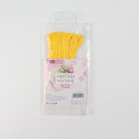 Muline threads 8 ± 1m No. 973 (nab 6 pcs price for nab) bright yellow au-3