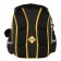 School backpack 40x33x15cm, ergonomic back, Across 410, black/gold