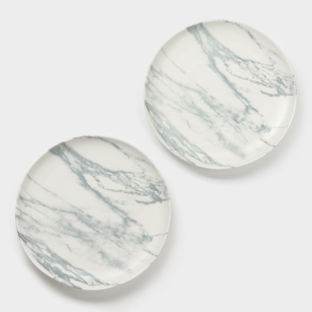 Набор тарелок десертных фафрфоровых Magistro Real Marble, d=21 см, 2 шт-2