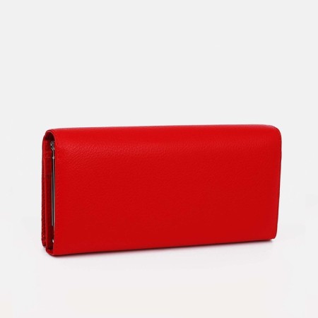 Women's wallet on magnets, red color-1