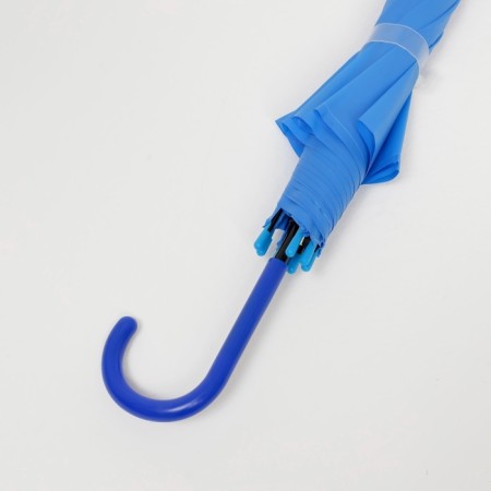 Umbrella - semi -automatic cane "plain", 8 spokes, r = 47 cm, blue color-6