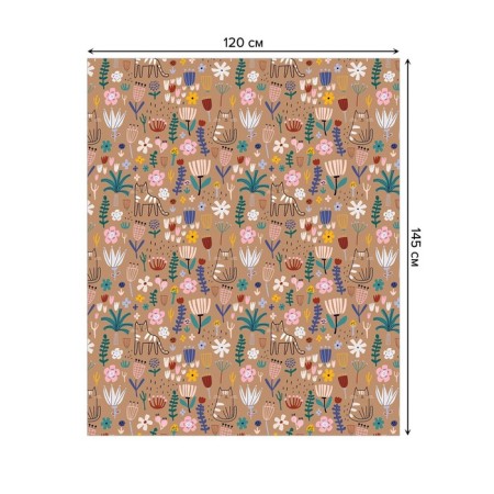 Tables on the table "Drawings of nature", rectangular, oxford, size 120x145 cm-1