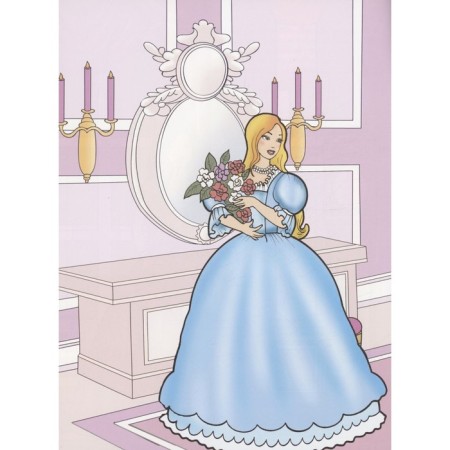 We dress the princesses. With reusable stickers-3
