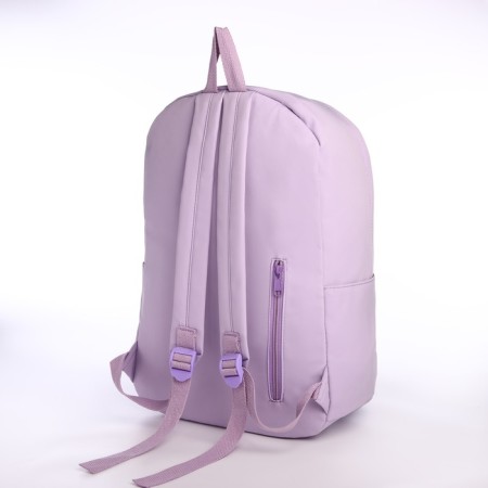 School backpack of textiles on lightning, 4 pockets, lilac color-3