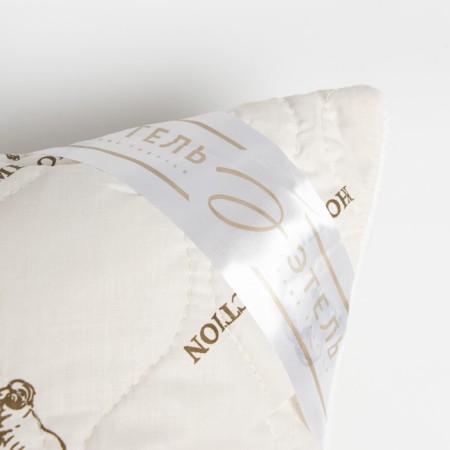 Pillow "Ethel", footing - sheep wool, 70x70 cm, tick-6