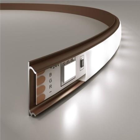 Flexible aluminum profile for Elektrostandard LED tape, LL-2 -LP012, 2 m, brass color
