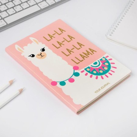 Diary La-la Llama, 96 l, artificial leather-1