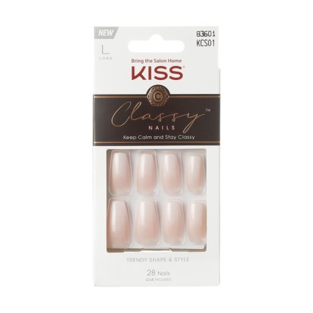 A set of overhead nails with glue kiss01c "Eternal classics", maximum length, 28 pcs