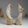 Suvenir Polystone "Santa Claus with a heart on a hat with gifts/Christmas tree" 5.5x4.5x15.5 cm