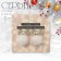 New Year! Earrings "New Year" fluffy bow, white in gold