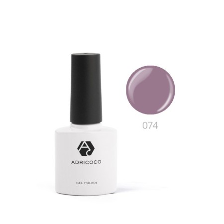 Color gel polish Adricoco, No. 074 ashes, 8 ml