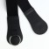 Women's belt, width 8.5 cm, metal buckle, black color