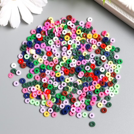Beads for the creativity of PVC "Rings Multi -colored" set ≈ 330 pcs 0.1x0.4x0.4 cm