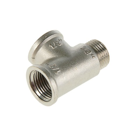 The Valtec tee, 1/2 ", internal/internal/outer thread, nickel -plated brass-1