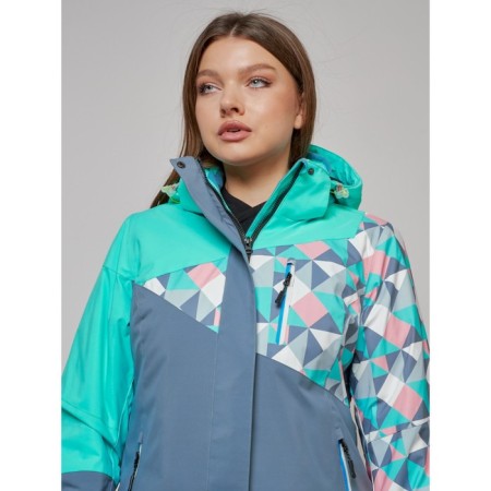 Ski jacket female, size 44, turquoise color-12