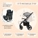 Stroller walking children's maxima (indigo), removable bumper, color light gray