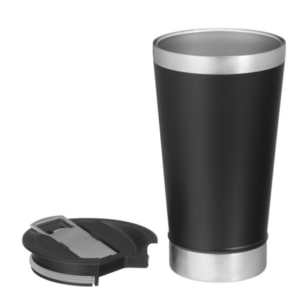 Beer thermost man, 600 ml, beer, opener, black-1