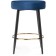 Baric chair Plato 2 metal/velor, black/blue 43x43x65 cm