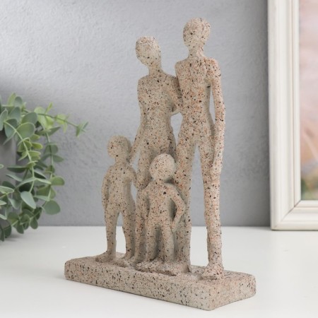 Polystone souvenir "Sandless people. Family" 22x15.5x5.5 cm-3