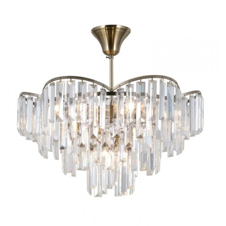Crystal chandelier Gerhort G22028/8AB+CL, 8x40W, E14, 46x50x50 cm, bronze color-1