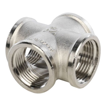 Cross Stout SFT-0031-000001, 1 ", internal/internal thread, nickelled brass-1