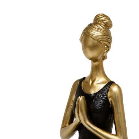 Figure "yoga lotus 2", 135 × 90 × 195 mm, gold / black color-2